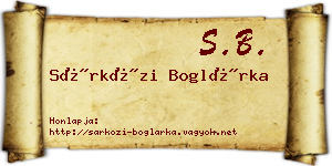 Sárközi Boglárka névjegykártya